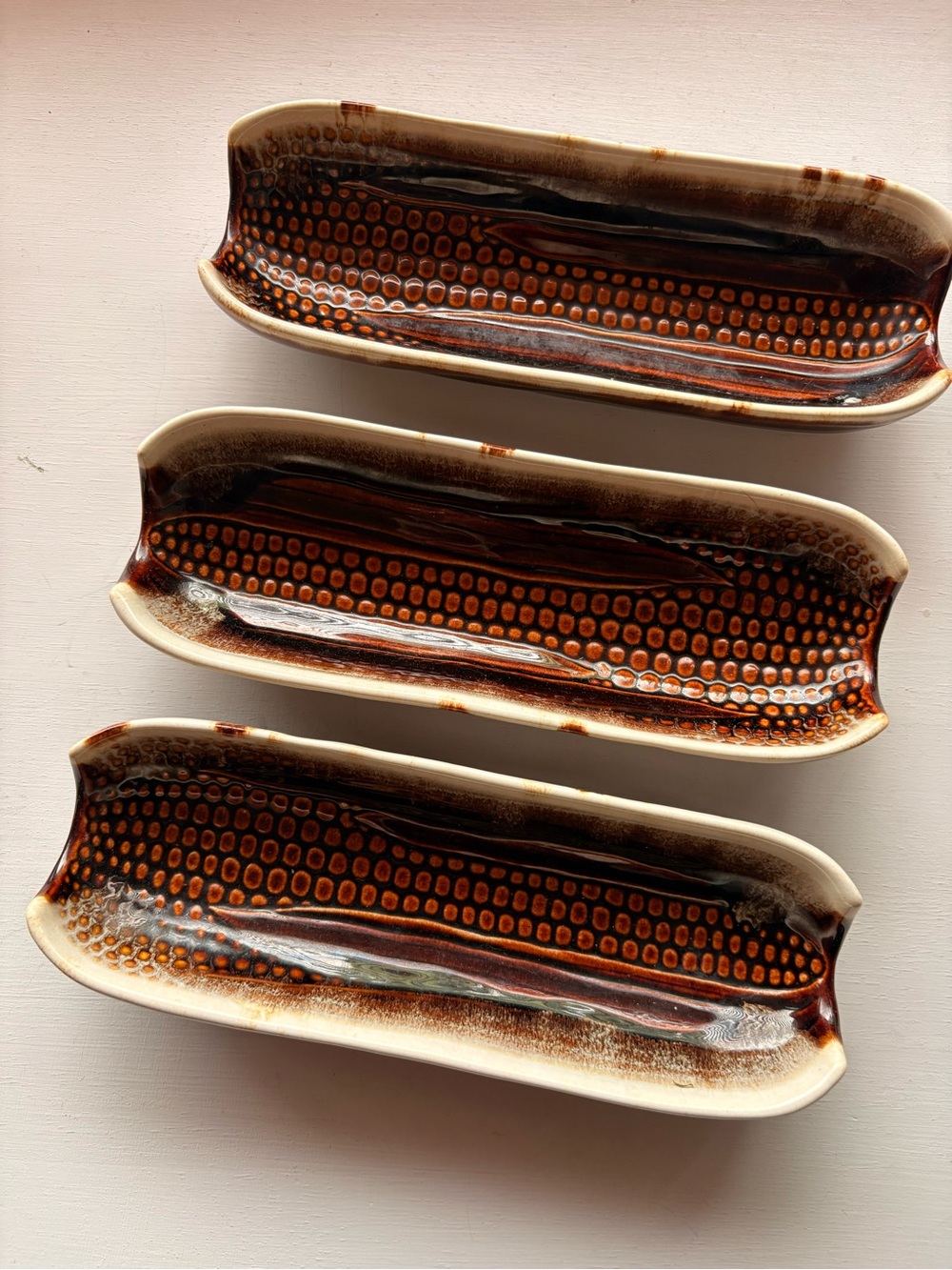 💚Pfaltzgraff (3) Ceramic Corn Holders